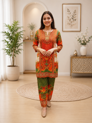 Women Multi Printed & Embellished 2 Pcs. Set